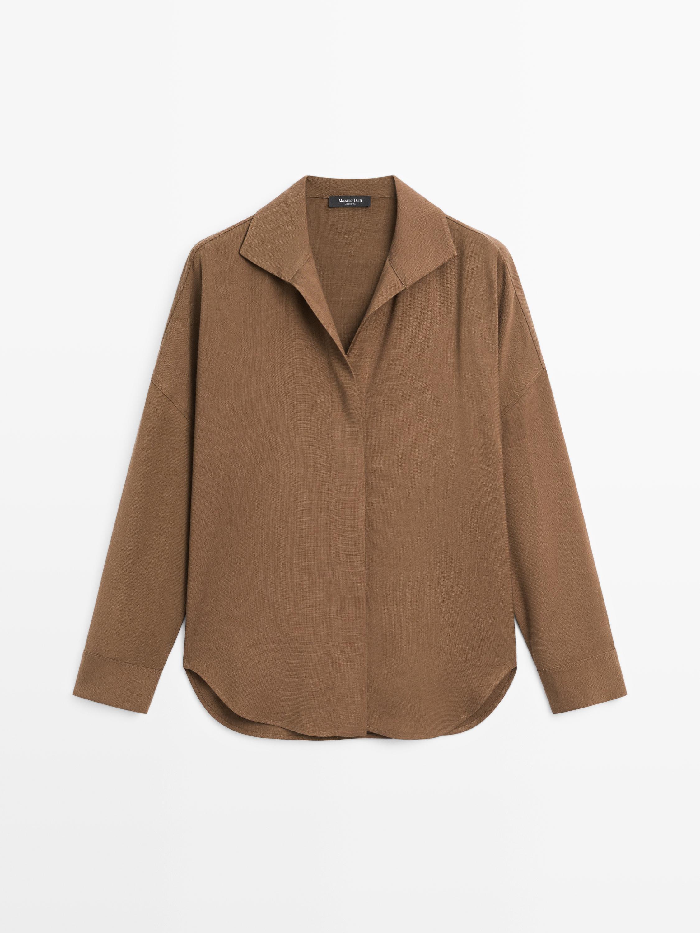 Chemisier fluide boutons cachés